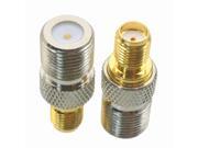10pcs F female jack to SMA female jack center RF coaxial adapter connector