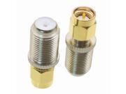 10pcs F female jack to SMA male plug RF coaxial adapter connector