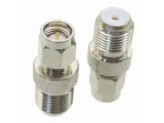 10pcs F female jack to SMA male plug nickel RF coaxial adapter connector