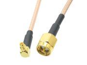 1pc Cable 8inch MMCX male right angle to SMA male plug RG316 RF Pigtail jumper cable