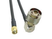 1pc Cable N male plug right angle to RP*SMA male jack KSR195 Jumper pigtail 20