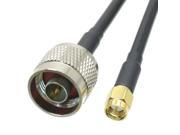 1pc Cable 3FT N male plug to SMA male plug RG58 RF Pigtail jumper cable