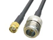 1pc Cable 10FT N female jack to SMA male plug KSR195 RF Pigtail jumper cable