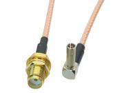 1pc Cable 6inch SMA female bulkhead to TS9 male 90° RG316 RF Pigtail jumper cable