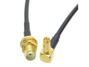 1pc Cable 8inch SMA female bulkhead to TS9 male 90° gold RG174 Pigtail jumper cable