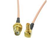 1pc Cable 8inch SMA female bulkhead to TS9 male 90° gold RG316 Pigtail jumper cable