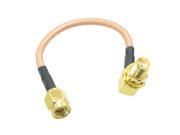 1pc Cable 10CM SMA male to SMA female nut 90° RG316 double shielded Pigtail FPV