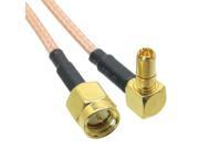 1pc Cable 8inch SMA male to TS9 male right angle gold RG316 RF Pigtail jumper cable