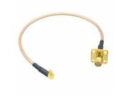 1pce Cable MMCX male 90° to RP SMA female Flange crimp RG316 cable jumper pigtail 15cm