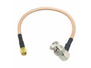 1pce Cable 8inch BNC male right angle to SMA male plug RG142 RF Pigtail jumper cable
