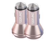 Toorand 2 Pack Stainless steel Car Charger Unique skirt design and Dual Usb 12V 24V USB Charger Adapter for Apple and Samsung Ipad Android Devices Free Usb Ap