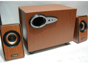 OFNOTE YD 211 2.1 PC Computer Subwoofer Speaker RMS System Subwoofer with 2 Speakers for Computer MP3 Players Wood Structured