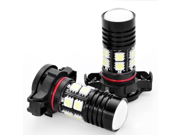 2x 6000K High Power Bright 5202 5201 2504 H16 9009 PSX9W CREE 5050 12 SMD LED Xenon White DRL Daytime Running Fog Light Lamp Bulb For Auto Car Vehicle SUV