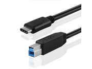 3.3ft Reversible Micro USB 3.1 Type C Male to Standard Type B printer Data Cable for Apple Macbook 12 Inch Nokia N1 Tablet Mobile Phone Supported Devices p