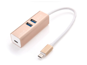The New MacBook Type C USB 3.1 charge Hub High quality Ultra thin Alloy Shell USB 3.1 Type C male Multiple 3 Port USB 3.0 with Charge port Hub Adapter For the
