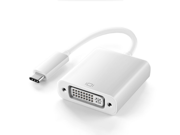 1080P USB Type C To DVI Adapter C USB 3.1 Type C USB C Thunderbolt 3 Port Compatible to DVI Adapter White for New Macbook 12 inch 2015 Asus Zen AiO