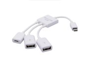 3 in 1 USB 3.1 TYPE C to Micro USB HUB Extension Adapter Cable with 2 USB Ports and Mirco USB Ports for Android Smartphone Tablet and Apple New Macbook Chroe