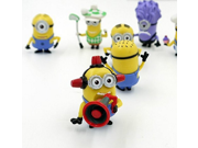 Despicable Me 2 The Minions Role Figure Display Toy PVC Set Yellow Despicable Me 2 minions Movie Character Figures hand to do toys Doll Toy 8pcs