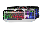 KG30 LED USB Gaming Keyboard with 7 Adjustable Colorful Backlights USB Wired LED Illuminated Rainbow Backlight Gaming Keyboard for PC