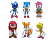 6pcs Set Sonic the Hedgehog Amy Tails Mephiles the Dark Knuckles 6cm 2.4 PVC Figure Sonic the Hedgehog Action Figure Toy