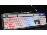 LANGTU K001 Keyboard Waterproof Colorful breathing lights 104keys Multicolors RGB Backlight Gaming Keyboard of Metal Panel USB Wired Switchable Backlight Color