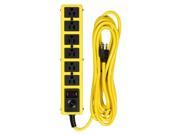 Coleman Cable 5138N 6 Outlet 15 Metal Yellow Jacket Surge Protector 1050 J.