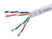 Monoprice 250FT Cat5e Bulk Bare Copper Ethernet Cable UTP Solid Riser Rated CMR 350MHz 24AWG White