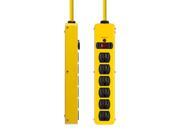 Monoprice 6 Outlet Power Strip 540 Joules Metal w 6ft Cord Yellow