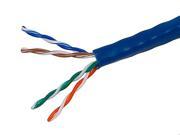 Monoprice 500FT Cat5e Bulk Bare Copper Ethernet Cable UTP Solid Riser Rated CMR 350MHz 24AWG Blue