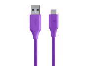 Monoprice Palette Series 3.0 USB C to USB A 3ft Purple