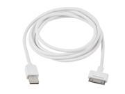 6ft SlimFit USB Sync Cable for all 30 pin iPad iPhone and iPod White