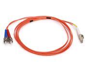 Monoprice Fiber Optic Cable LC ST OM1 Multi Mode Duplex 2 meter 62.5 125 Type Orange