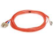Monoprice Fiber Optic Cable LC SC OM1 Multi Mode Duplex 5 meter 62.5 125 Type Orange