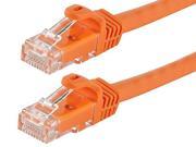 Monoprice FLEXboot Series Cat6 24AWG UTP Ethernet Network Patch Cable 6 inch Orange