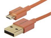 Monoprice Premium USB to Micro USB Charge Sync Cable 0.5ft Orange