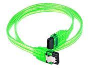 Monoprice 18inch SATA 6Gbps Cable w Locking Latch UV Green