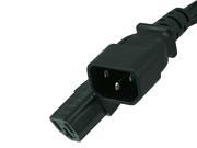 6ft 16AWG Power Extension Cord Cable with 3 Conductor PC Mon C13 C14 Black