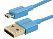 Monoprice Premium USB to Micro USB Charge Sync Cable 0.5ft Blue