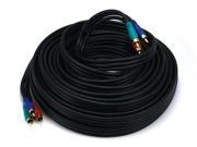 50ft 22AWG 3 RCA Component Video Coaxial Cable RG 59 U Black