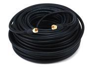 100ft RG6 18AWG 75Ohm Quad Shield CL2 Coaxial Cable with F Type Connector Black