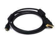 Monoprice 6ft 28AWG High Speed HDMI to DVI Adapter Cable w Ferrite Cores Black