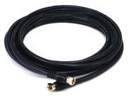 12ft RG6 18AWG 75Ohm Quad Shield CL2 Coaxial Cable with F Type Connector Black