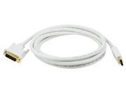 10ft 28AWG DisplayPort to DVI Cable White