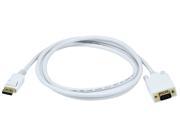 6ft 28AWG DisplayPort to VGA Cable White