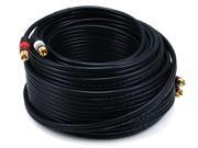 Monoprice 75ft Premium 2 RCA Plug 2 RCA Plug M M 22AWG Cable Black