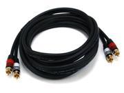 Monoprice 10ft Premium 2 RCA Plug 2 RCA Plug M M 22AWG Cable Black