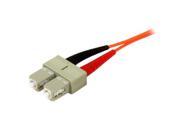 StarTech.com 2m Fiber Optic Cable Multimode Duplex 50 125 OFNP Plenum SC SC OM2 SC to SC Fiber Patch Cable