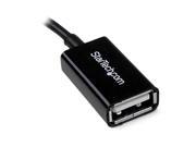 StarTech.com 5 Inch Micro USB Male to USB A Female On The Go Host Cable Adapter