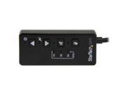 StarTech.com USB Stereo Audio Adapter External Sound Card with SPDIF Digital Audio Out and Built in Microphone Black