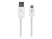 StarTech.com 3m 10 Feet Long White Apple 8 Pin Lightning Connector to USB Charge and Sync Cable for iPhone iPod iPad USBLT3MW